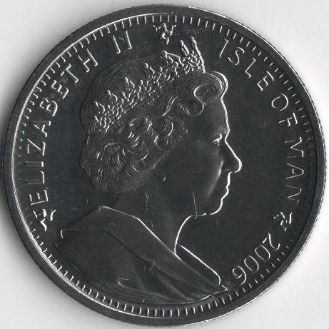фото Остров Мэн 1 крона 2006 «Гербы» UNC