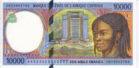 CentralAfricaGabonLBanknote10,000milletfrancs20000001