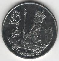 IsleOfManCoin1crown2006UNC80yearstoQueenElizabethIIOption4Alargecoin 1
