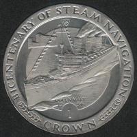 IsleOfManCoin1crown1988UNCNavigationTheshipQueenMaryTheGreatCoin 1