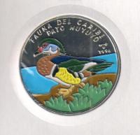 CubaCoin1pesoBirdCarolinduck1996Colored