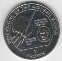 IsleOfManCoin1crown1996UNCInventionsVVonBraunSpaceRocketscienceTheGreatCoin 1