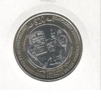 MexicoCoin20pesos100yearsoftheConstitution.Bimetal2017