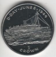IsleOfManCoin1crown1994UNCDDayOpeningofthesecondfrontin1944Option5Alargecoin 1
