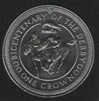 IsleOfManсoin1crown1980UNC200yearsofderbyHorseRacingTheGreatCoin 1
