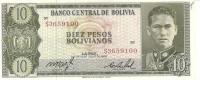 BoliviaBanknote10BolivianUNC1962 2