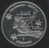 IsleOfManCoin1crown2014UNCOlympicsinSochiin2014SkiingThеGreatCoin 1