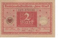GermanyBanknote2stampsUNC1920 2