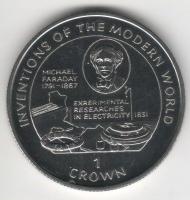 IsleOfManCoin1crown1996UNCInventionsMFaradayElectricityTheGreatCoin 1