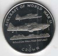 IsleOfManCoin1crown1995UNCAviationoftheSecondWorldWarPlaneBoltonPaulDifayentTheGreatCoin 1