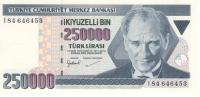 TurkeyBanknote250000lirAlaniaUNC