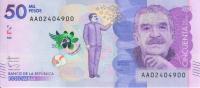 ColombiaBanknote50,000pesosMarquez20150001
