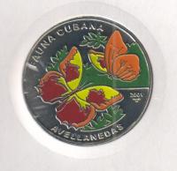 CubaCoin1pesoButterfly2001Colored