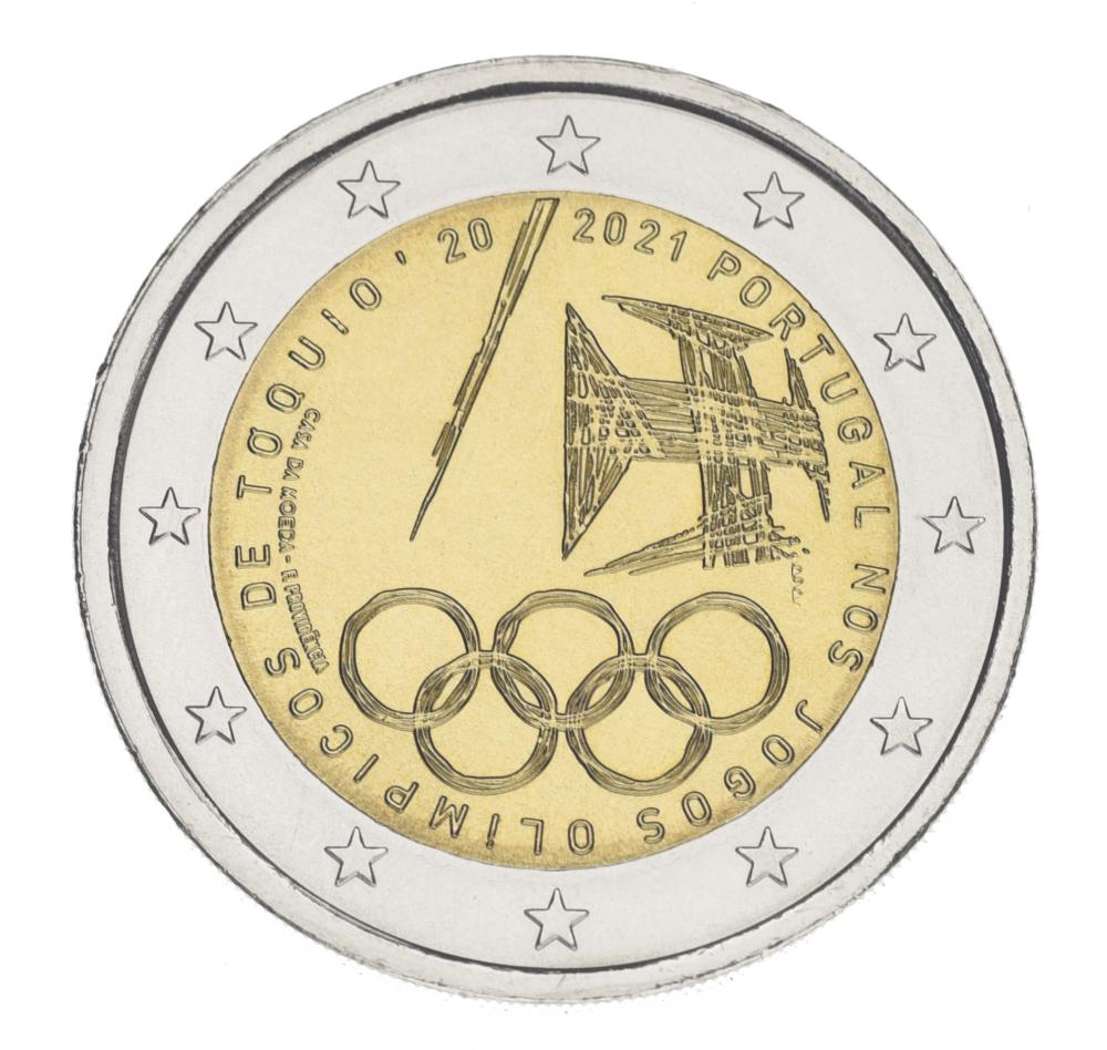 PORTUGAL 2021. 2 EURO COIN.UNC PORTUGAL NOS JOGOS OLIMPICOS DE TOQUIO.  OLYMPICS. 