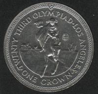 IsleOfManCoin1crown1984UNCOlympicsinLosAngelesHorsebackRidingTheGreatCoin 1