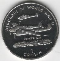 IsleOfManCoin1crown1995UNCAviationoftheSecondWorldWarFokerG1TheGreatCoin 1