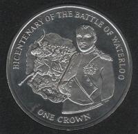 IsleOfManCoin1crown2015UNCTheBattleofWaterlooRiderTheGreatCoin 1