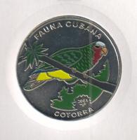 CubaCoin1pesoparrotKalita2001Colored