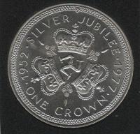 IsleOfManCoin1crown1977UNCSilveranniversaryThreeCrownsTheGreatCoin 1