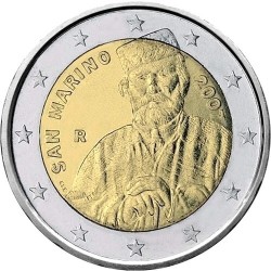фото Сан-Марино 2 евро 2007 Биметалл UNC Джузеппе Гарибальди