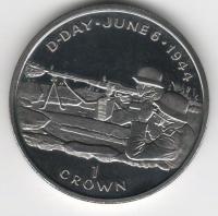 IsleOfManCoin1crown1994UNCDDayOpeningofthesecondfrontin1944Option8AlargeCoin 1