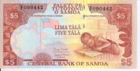 SamoaBanknote5talaWritingachild20020001