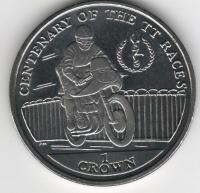 IsleOfManCoin1crown2007UNC100yearsofTTmotorcyclesOption2AlargeCoin 1