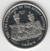 IsleOfManCoin1crown2000UNCLifeoftheQueenMotherCoronationofKingGeorgeVITheGreatCoin 1