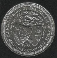 IsleOfManCoin1crown1984UNC500yearsoftheHeraldicChamberOption2AlargeCoin 1
