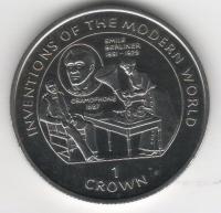 IsleOfManCoin1crown1996UNCInventionsEBerlinerThegramophoneTheGreatCoin 1