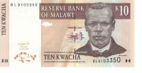 MalawiBanknote10kwachaUNC2004