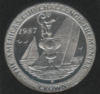IsleOfManCoin1crown1987UNCSailingFremantleVariation5BigCoin 1