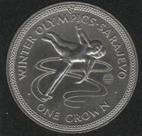 IsleOfManCoin1crown1984UNCWinterOlympicGamesinSarajevoTheGreatCoin 1