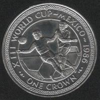 IsleOfManCoin1crown1986UNCFIFAWorldCupinMexicoOption5AlargeCoin 1