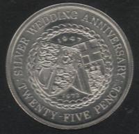 IsleOfManCoin25pence1972UNCSilverweddingTheGreatCoin 1