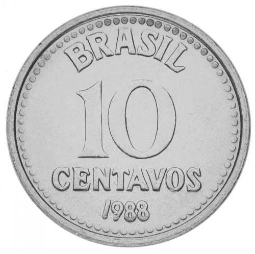 фото Бразилия 10 сентаво 1987 UNC