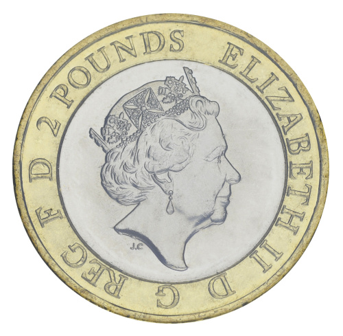 фото Великобритания 2 фунта 2016 Биметалл UNC Первая мировая война