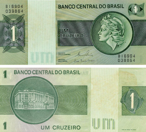 фото Бразилия 1 крузейро 1980 AU-UNC (P191Aс)