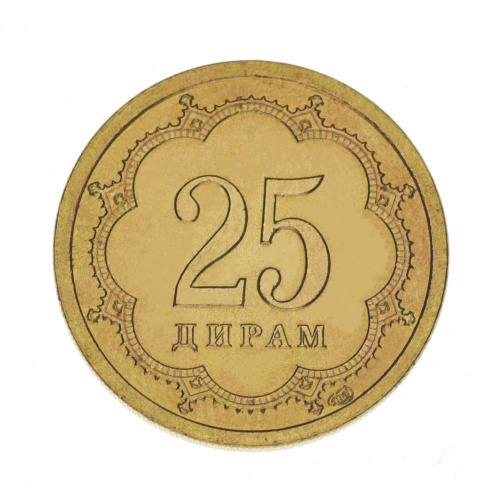 фото Таджикистан 25 дирам 2001 UNC