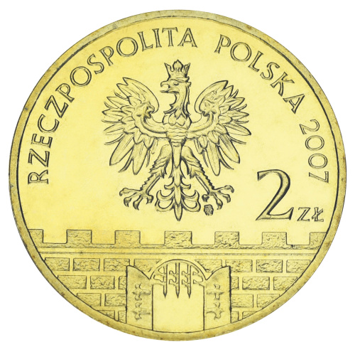 фото Польша 2 злотых 2007 UNC Слупск (Y#620)