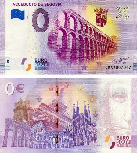 фото Испания 0 ЕВРО 2020 «Акведук в Сеговии» UNC