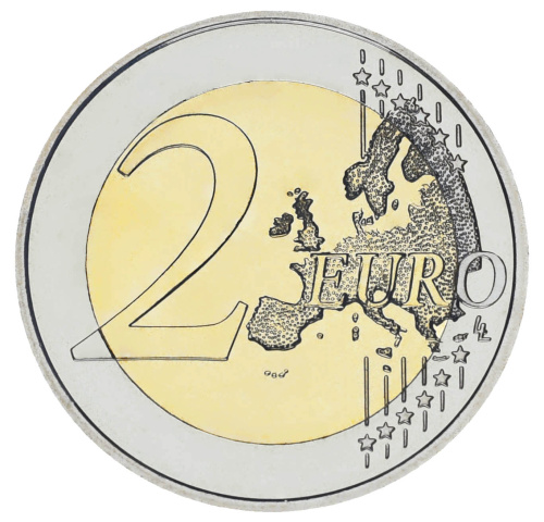 фото Франция 2 евро 2001 Биметалл AU-UNC
