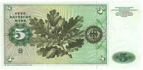 фото Германия 5 марок 1980 UNC ФРГ (P30b)
