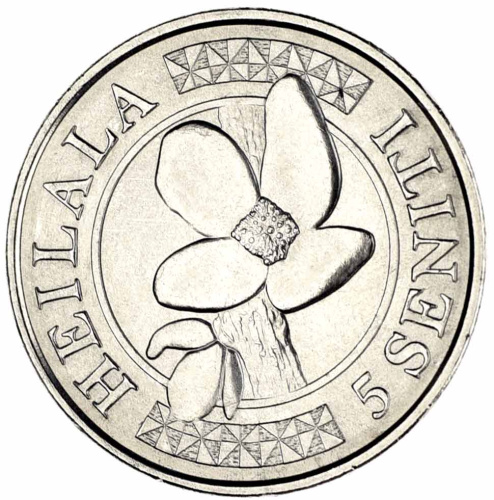 фото Тонга 5 сенити 2015 UNC Цветок