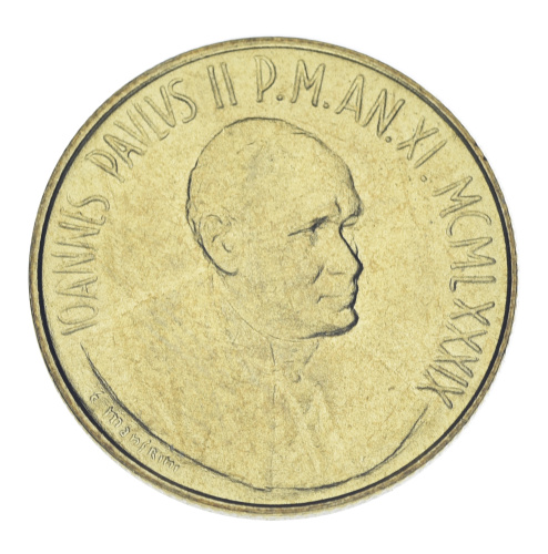 фото Ватикан 200 лир 1989 UNC Римский папа - Иоанн Павел II