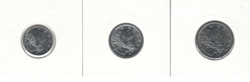 фото Бразилия набор из 3 монет 1975 UNC 1, 2, 5 сентаво