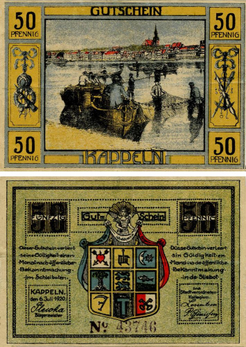 фото Германия Нотгельд 50 пфеннигов 1920 F-VF Каппельн