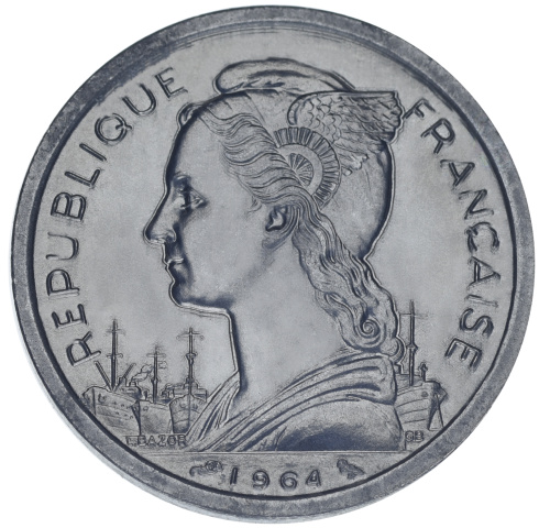 фото Коморские острова 2 франка 1964 AU-UNC