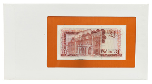 фото Гибралтар 1 фунт 1975 UNC (P20a) в конверте