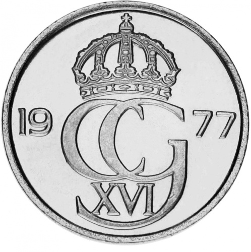 фото Швеция 25 эре 1977 AU-UNC